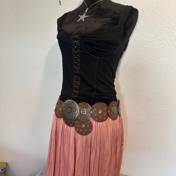 J.Crew Re-Imagined Coral rose pleated Maxi - Picture 4 of 7